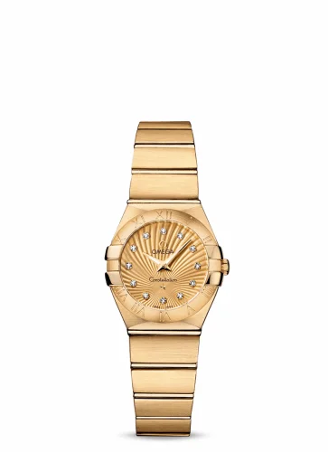 Omega Constellation Quartz 24 Brushed Yellow Gold / Champagne Supernova 123.50.24.60.58.001 (12350246058001)